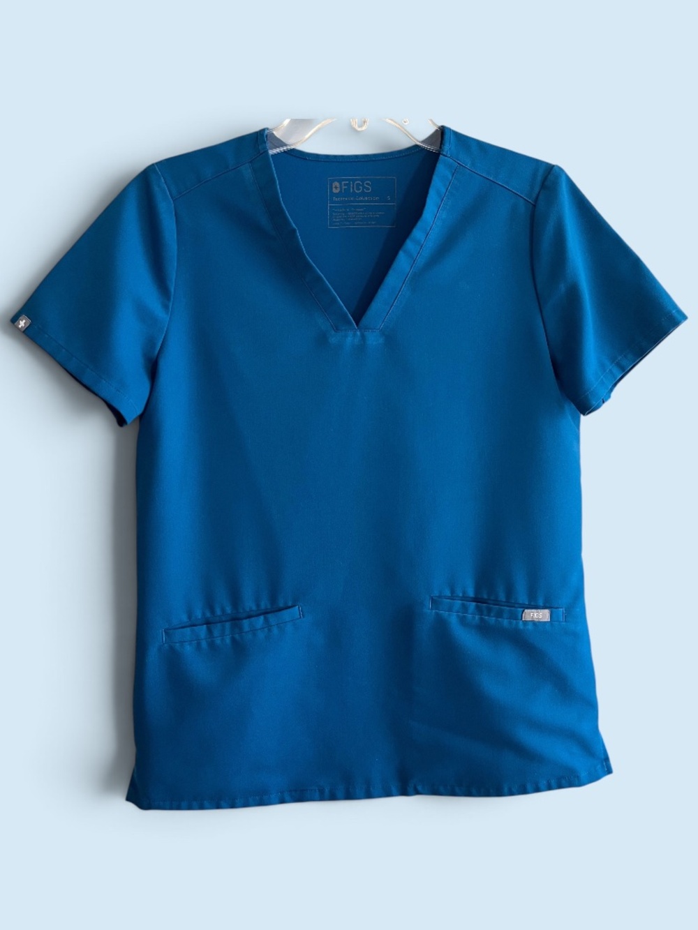 Figs Alps Blue (#1652) Casma Scrub Top Size Small